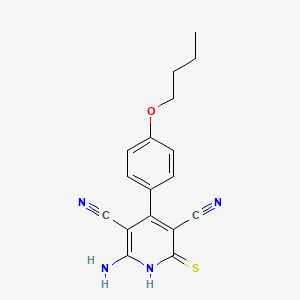 2-amino-4-(4-butoxyphenyl)-6-sulfanylidene-1H-pyridine-3,5-dicarbonitrile