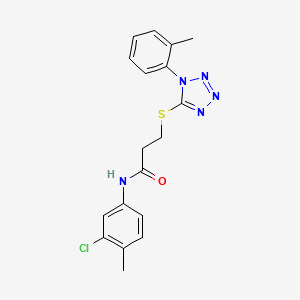 N-(3-chloro-4-methylphenyl)-3-{[1-(2-methylphenyl)-1H-tetrazol-5-yl]thio}propanamide