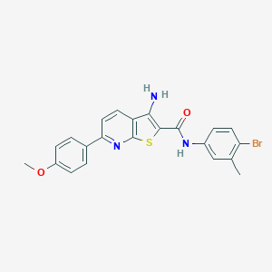 molecular formula C22H18BrN3O2S B459717 3-amino-N-(4-bromo-3-methylphenyl)-6-(4-methoxyphenyl)thieno[2,3-b]pyridine-2-carboxamide CAS No. 445268-28-0