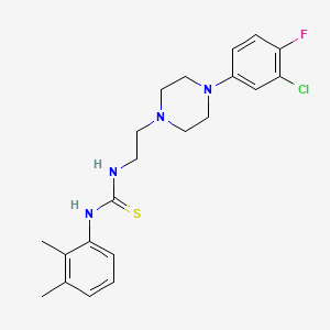 molecular formula C21H26ClFN4S B4597172 N-{2-[4-(3-氯-4-氟苯基)-1-哌嗪基]乙基}-N'-(2,3-二甲基苯基)硫脲 