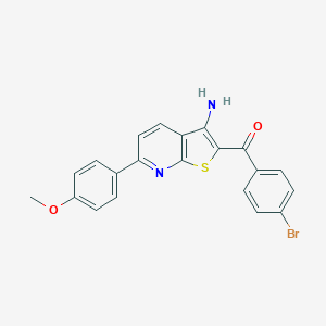 molecular formula C21H15BrN2O2S B459719 [3-Amino-6-(4-methoxyphenyl)thieno[2,3-b]pyridin-2-yl](4-bromophenyl)methanone CAS No. 445268-78-0