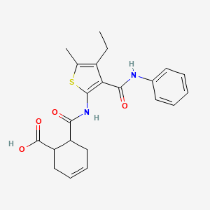 6-{[4-Ethyl-5-methyl-3-(phenylcarbamoyl)thiophen-2-yl]carbamoyl}cyclohex-3-ene-1-carboxylic acid