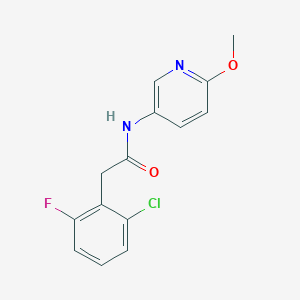 molecular formula C14H12ClFN2O2 B4597234 2-(2-chloro-6-fluorophenyl)-N-(6-methoxy-3-pyridinyl)acetamide 