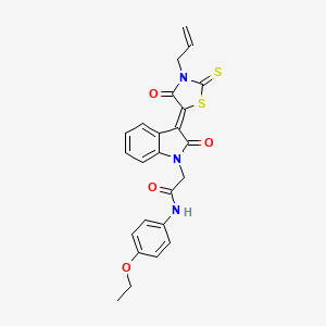 N-(4-ethoxyphenyl)-2-{(3Z)-2-oxo-3-[4-oxo-3-(prop-2-en-1-yl)-2-thioxo-1,3-thiazolidin-5-ylidene]-2,3-dihydro-1H-indol-1-yl}acetamide