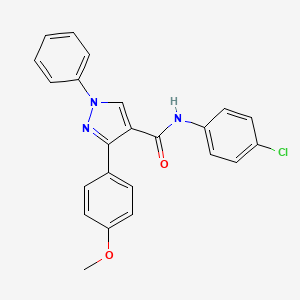 N-(4-chlorophenyl)-3-(4-methoxyphenyl)-1-phenylpyrazole-4-carboxamide