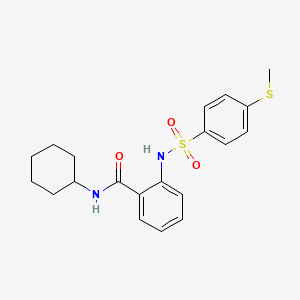 N-cyclohexyl-2-({[4-(methylthio)phenyl]sulfonyl}amino)benzamide