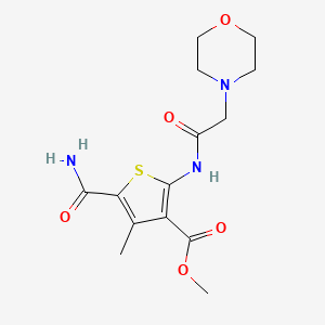 METHYL 5-CARBAMOYL-4-METHYL-2-[2-(MORPHOLIN-4-YL)ACETAMIDO]THIOPHENE-3-CARBOXYLATE