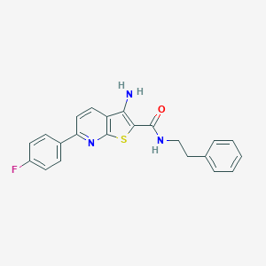 3-amino-6-(4-fluorophenyl)-N-(2-phenylethyl)thieno[2,3-b]pyridine-2-carboxamide