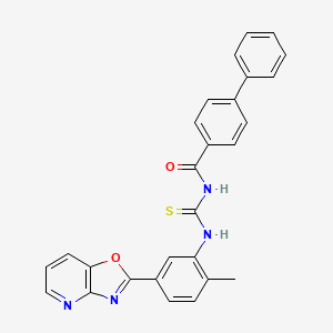 N-{[(2-methyl-5-[1,3]oxazolo[4,5-b]pyridin-2-ylphenyl)amino]carbonothioyl}-4-biphenylcarboxamide