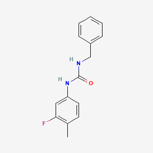 molecular formula C15H15FN2O B4597296 N-benzyl-N'-(3-fluoro-4-methylphenyl)urea 