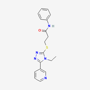 3-{[4-ethyl-5-(pyridin-3-yl)-4H-1,2,4-triazol-3-yl]sulfanyl}-N-phenylpropanamide