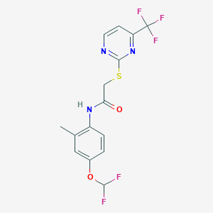 N-[4-(difluoromethoxy)-2-methylphenyl]-2-{[4-(trifluoromethyl)-2-pyrimidinyl]thio}acetamide