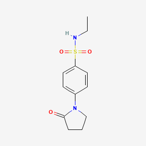 molecular formula C12H16N2O3S B4597328 N-ethyl-4-(2-oxo-1-pyrrolidinyl)benzenesulfonamide 