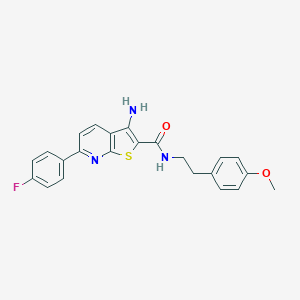 molecular formula C23H20FN3O2S B459733 3-amino-6-(4-fluorophenyl)-N-[2-(4-methoxyphenyl)ethyl]thieno[2,3-b]pyridine-2-carboxamide CAS No. 625370-33-4