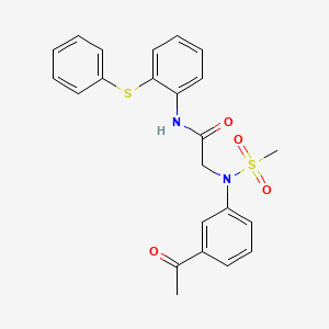 N~2~-(3-acetylphenyl)-N~2~-(methylsulfonyl)-N~1~-[2-(phenylthio)phenyl]glycinamide