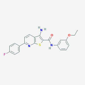 molecular formula C22H18FN3O2S B459735 3-amino-N-(3-ethoxyphenyl)-6-(4-fluorophenyl)thieno[2,3-b]pyridine-2-carboxamide 