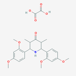 2,6-bis(2,4-dimethoxyphenyl)-3,5-dimethyl-4-piperidinone oxalate