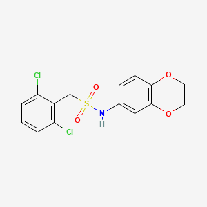 1-(2,6-dichlorophenyl)-N-(2,3-dihydro-1,4-benzodioxin-6-yl)methanesulfonamide