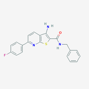 molecular formula C21H16FN3OS B459737 3-amino-N-benzyl-6-(4-fluorophenyl)thieno[2,3-b]pyridine-2-carboxamide CAS No. 625370-32-3