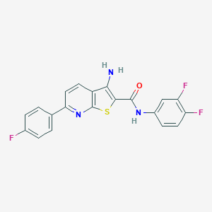 molecular formula C20H12F3N3OS B459740 3-amino-N-(3,4-difluorophenyl)-6-(4-fluorophenyl)thieno[2,3-b]pyridine-2-carboxamide 