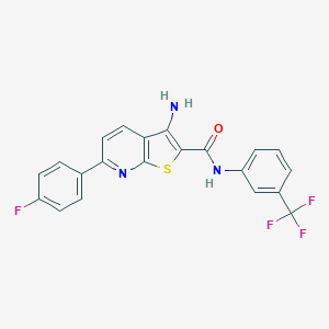 molecular formula C21H13F4N3OS B459741 3-amino-6-(4-fluorophenyl)-N-[3-(trifluoromethyl)phenyl]thieno[2,3-b]pyridine-2-carboxamide 