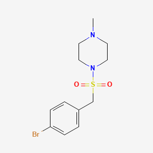 molecular formula C12H17BrN2O2S B4597435 1-[(4-溴苯甲基)磺酰基]-4-甲基哌嗪 