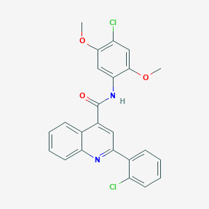 N-(4-chloro-2,5-dimethoxyphenyl)-2-(2-chlorophenyl)-4-quinolinecarboxamide