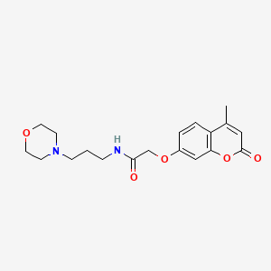 molecular formula C19H24N2O5 B4597445 2-[(4-methyl-2-oxo-2H-chromen-7-yl)oxy]-N-[3-(4-morpholinyl)propyl]acetamide 