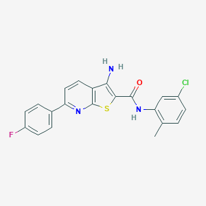 molecular formula C21H15ClFN3OS B459745 3-amino-N-(5-chloro-2-methylphenyl)-6-(4-fluorophenyl)thieno[2,3-b]pyridine-2-carboxamide 