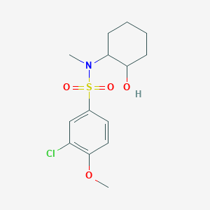 molecular formula C14H20ClNO4S B4597452 3-chloro-N-(2-hydroxycyclohexyl)-4-methoxy-N-methylbenzenesulfonamide 