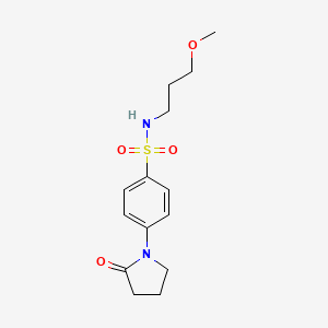 N-(3-methoxypropyl)-4-(2-oxo-1-pyrrolidinyl)benzenesulfonamide