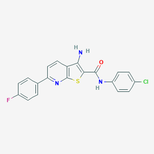 molecular formula C20H13ClFN3OS B459747 3-amino-N-(4-chlorophenyl)-6-(4-fluorophenyl)thieno[2,3-b]pyridine-2-carboxamide 
