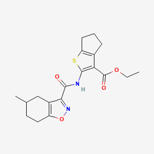 ethyl 2-{[(5-methyl-4,5,6,7-tetrahydro-1,2-benzisoxazol-3-yl)carbonyl]amino}-5,6-dihydro-4H-cyclopenta[b]thiophene-3-carboxylate