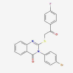 3-(4-bromophenyl)-2-{[2-(4-fluorophenyl)-2-oxoethyl]thio}-4(3H)-quinazolinone