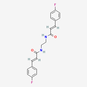 molecular formula C20H18F2N2O2 B4597516 N,N'-1,2-乙二胺基双[3-(4-氟苯基)丙烯酰胺] 