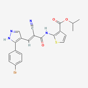 isopropyl 2-({3-[3-(4-bromophenyl)-1H-pyrazol-4-yl]-2-cyanoacryloyl}amino)-3-thiophenecarboxylate