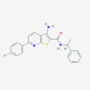 3-amino-6-(4-fluorophenyl)-N-(1-phenylethyl)thieno[2,3-b]pyridine-2-carboxamide