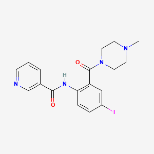 N-{4-iodo-2-[(4-methyl-1-piperazinyl)carbonyl]phenyl}nicotinamide