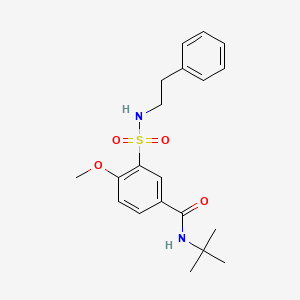 N-(tert-butyl)-4-methoxy-3-{[(2-phenylethyl)amino]sulfonyl}benzamide