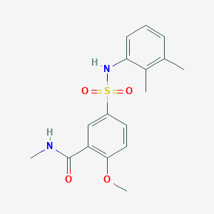 molecular formula C17H20N2O4S B4597561 5-{[(2,3-二甲苯基)氨基]磺酰基}-2-甲氧基-N-甲基苯甲酰胺 