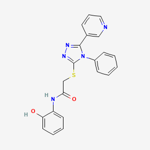 N-(2-hydroxyphenyl)-2-{[4-phenyl-5-(3-pyridinyl)-4H-1,2,4-triazol-3-yl]thio}acetamide