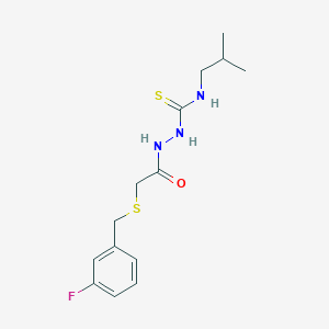 2-{[(3-fluorobenzyl)thio]acetyl}-N-isobutylhydrazinecarbothioamide