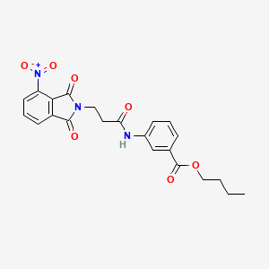 butyl 3-{[3-(4-nitro-1,3-dioxo-1,3-dihydro-2H-isoindol-2-yl)propanoyl]amino}benzoate