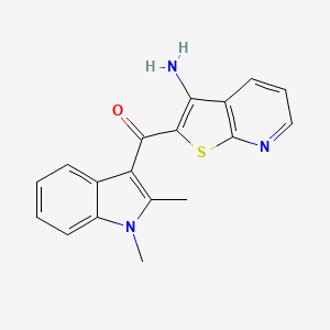 2-(1,2-DIMETHYL-1H-INDOLE-3-CARBONYL)THIENO[2,3-B]PYRIDIN-3-AMINE