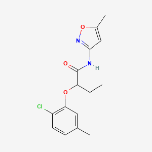 2-(2-chloro-5-methylphenoxy)-N-(5-methyl-1,2-oxazol-3-yl)butanamide