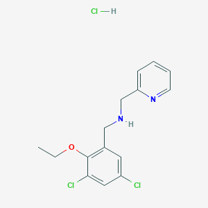 molecular formula C15H17Cl3N2O B4597624 (3,5-dichloro-2-ethoxybenzyl)(2-pyridinylmethyl)amine hydrochloride 