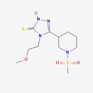 molecular formula C11H20N4O3S2 B4597669 4-(2-甲氧基乙基)-5-[1-(甲基磺酰基)-3-哌啶基]-4H-1,2,4-三唑-3-硫醇 