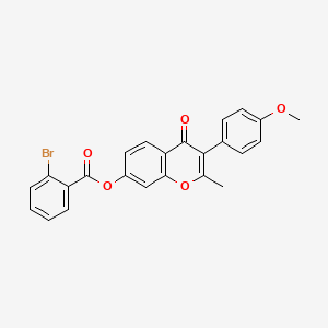 3-(4-methoxyphenyl)-2-methyl-4-oxo-4H-chromen-7-yl 2-bromobenzoate