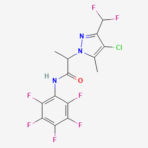 2-[4-chloro-3-(difluoromethyl)-5-methyl-1H-pyrazol-1-yl]-N-(pentafluorophenyl)propanamide