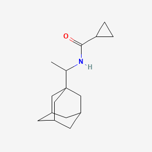 molecular formula C16H25NO B4597689 N-[1-(1-金刚烷基)乙基]环丙烷甲酰胺 